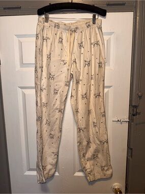 Eddie Bauer Cream Dog-Print Jogger Sweatpants